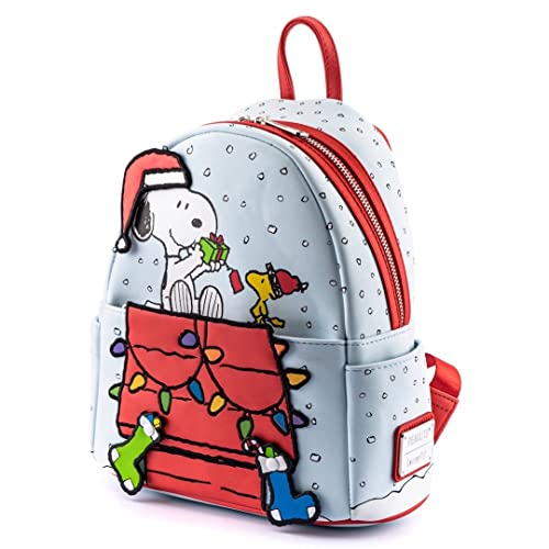 Loungefly Peanuts Gift Giving Snoopy and Woodstock Womens Double Strap Shoulder Bag Purse