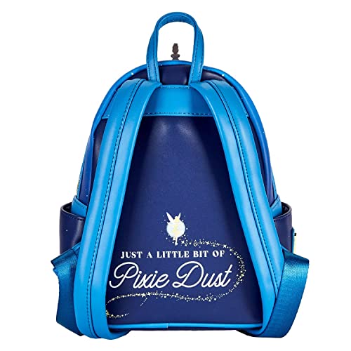 Loungefly Disney Peter Pan Glow Clock Womens Double Strap Shoulder Bag Purse