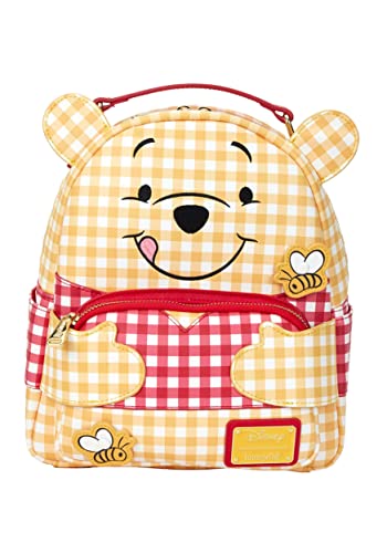 Loungefly Disney Winnie the Pooh Gingham Womens Double Strap Shoulder Bag Purse