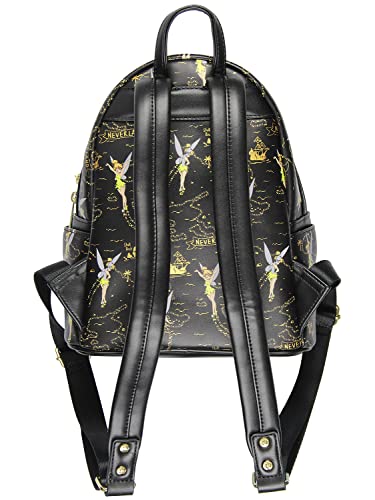 Loungefly Disney Tinkerbell Neverland Treasure Map All-Over Print Little Bit Of Pixie Dust Mini Backpack