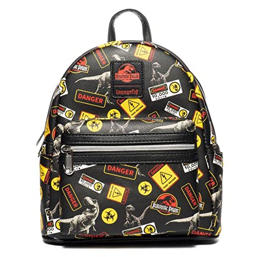 Jurassic Park Warning Signs Mini Backpack - Entertainment Earth Exclusive