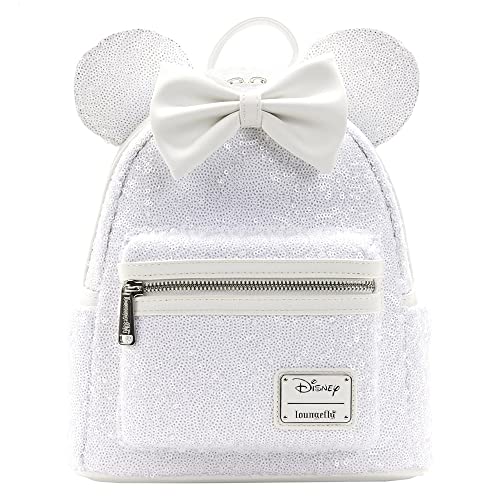 Loungefly Disney Minnie Mouse Sequin Wedding Womens Double Strap Shoulder Bag Purse