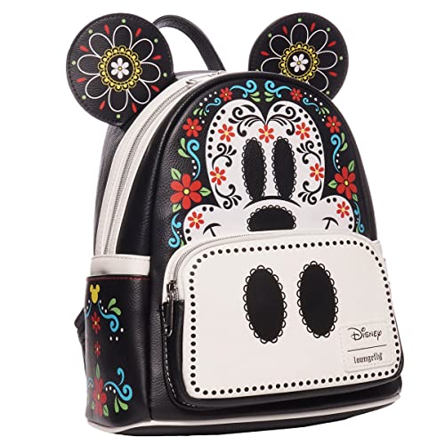 Loungefly Mickey Mouse Dia de los Muertos Sugar Skull Mickey Mini-Backpack - Entertainment Earth Exclusive