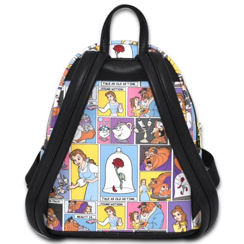 Loungefly GT Exclusive Disney Beauty and the Beast Comic AOP Mini Backpack