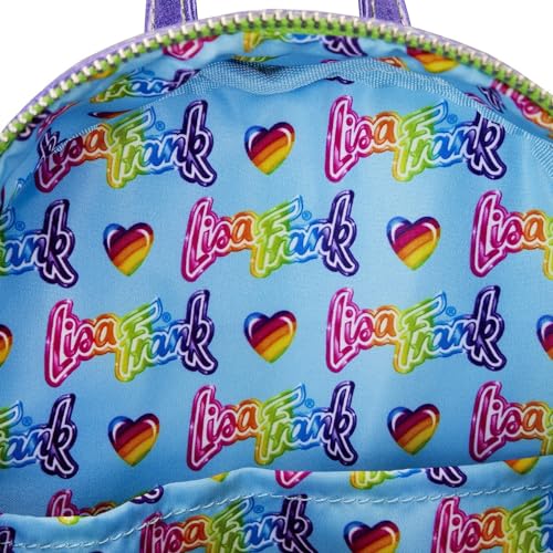 Loungefly Lisa Frank Color Block Mini Backpack Double Strap Shoulder Bag Purse