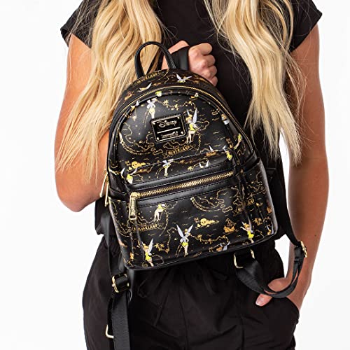 Loungefly Disney Tinkerbell Neverland Treasure Map All-Over Print Little Bit Of Pixie Dust Mini Backpack