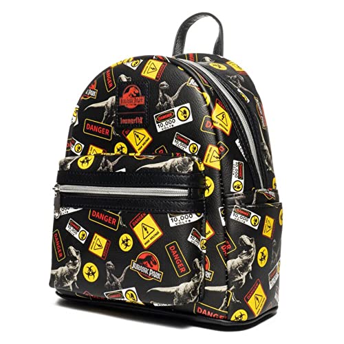 Jurassic Park Warning Signs Mini Backpack - Entertainment Earth Exclusive