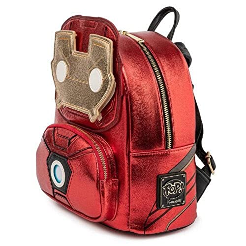 Loungefly x Marvel Iron Man Light Up Mini Backpack Metallic