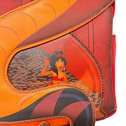 Loungefly Exclusive Disney Aladdin Jasmine and Jafar Snake Double Strap Shoulder Bag