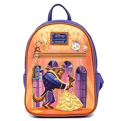 Loungefly Disney Beauty and the Beast Ballroom Scene Womens Double Strap Shoulder Bag Purse