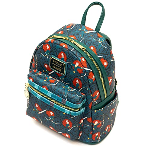 Loungefly Disney Mini Backpack, Pixar Brave Merida AOP