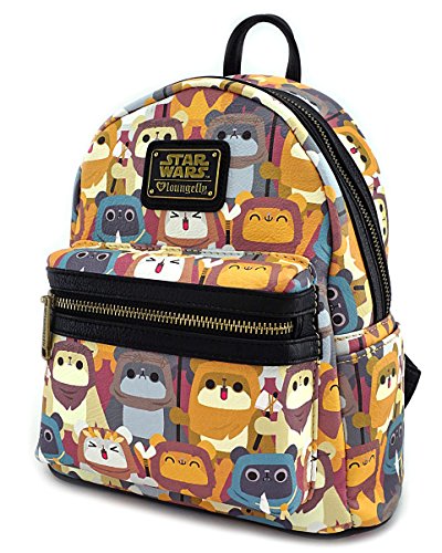 Loungefly Women's Star Wars Ewok Chibi AOP Double Strap Shoulder Bag Purse