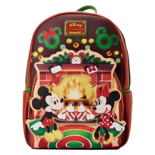 Mickey & Minnie Mouse Loungefly – Hot Cocoa Fire Place Women's Mini Backpack Standard Polyurethane