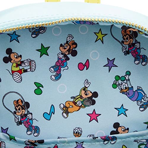 Loungefly Disney Mousercise Womens Double Strap Shoulder Bag Purse