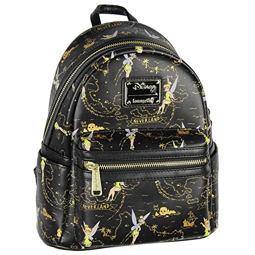 Loungefly Disney Tinkerbell Neverland Treasure Map All-Over Print Little Bit Of Pixie Dust Mini Backpack