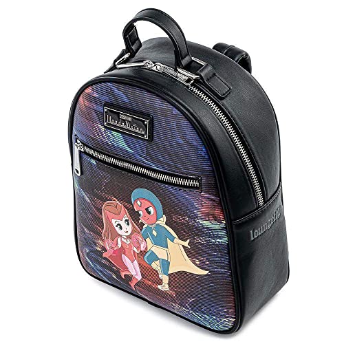 Outlets Loungefly Wanda & Vision Chibi Print Backpack /Wallet