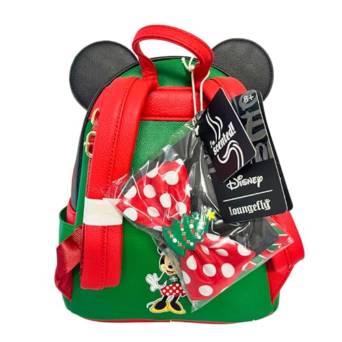 Loungefly Exclusive Disney Minnie Double Strap Shoulder Bag With Three Interchangeable Scented Bows