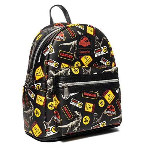 Jurassic Park Warning Signs Mini Backpack - Entertainment Earth Exclusive