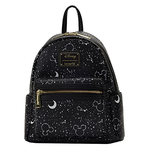 Loungefly female Disney Mickey Constellation All Over Print Glow in the Dark Double Strap Shoulder Bag Purse