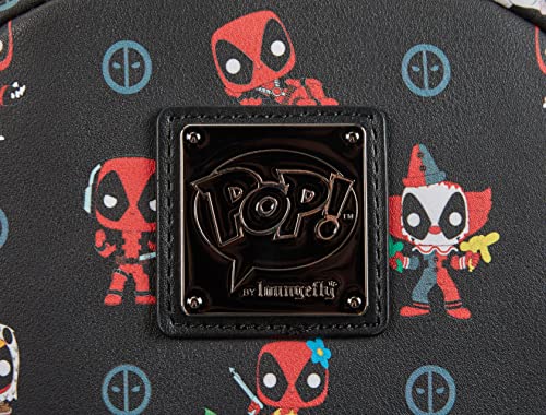 Loungefly POP Marvel Deadpool 30th Anniversay All Over Print Womens Double Strap Shoulder Bag Purse