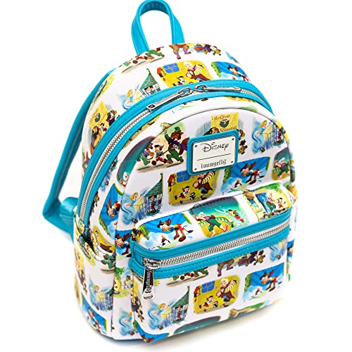 Loungefly Disney Mini Backpack, Pinocchio Little Golden Books AOP