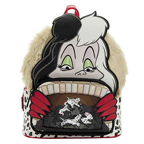 Loungefly Disney Villains Scene 101 Dalmatians Cruella Womens Double Strap Shoulder Bag Purse