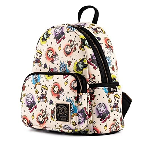 Loungefly Disney Little Mermaid Mini Backpack Tattoo All Over Pattern Bag