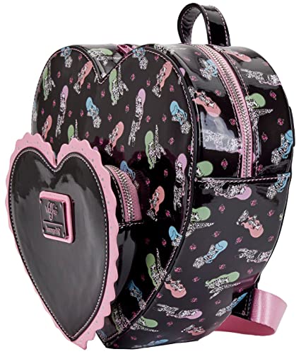 Loungefly Valfre Double Heart Mini Backpack Women's Double Strap Shoulder Bag Purse