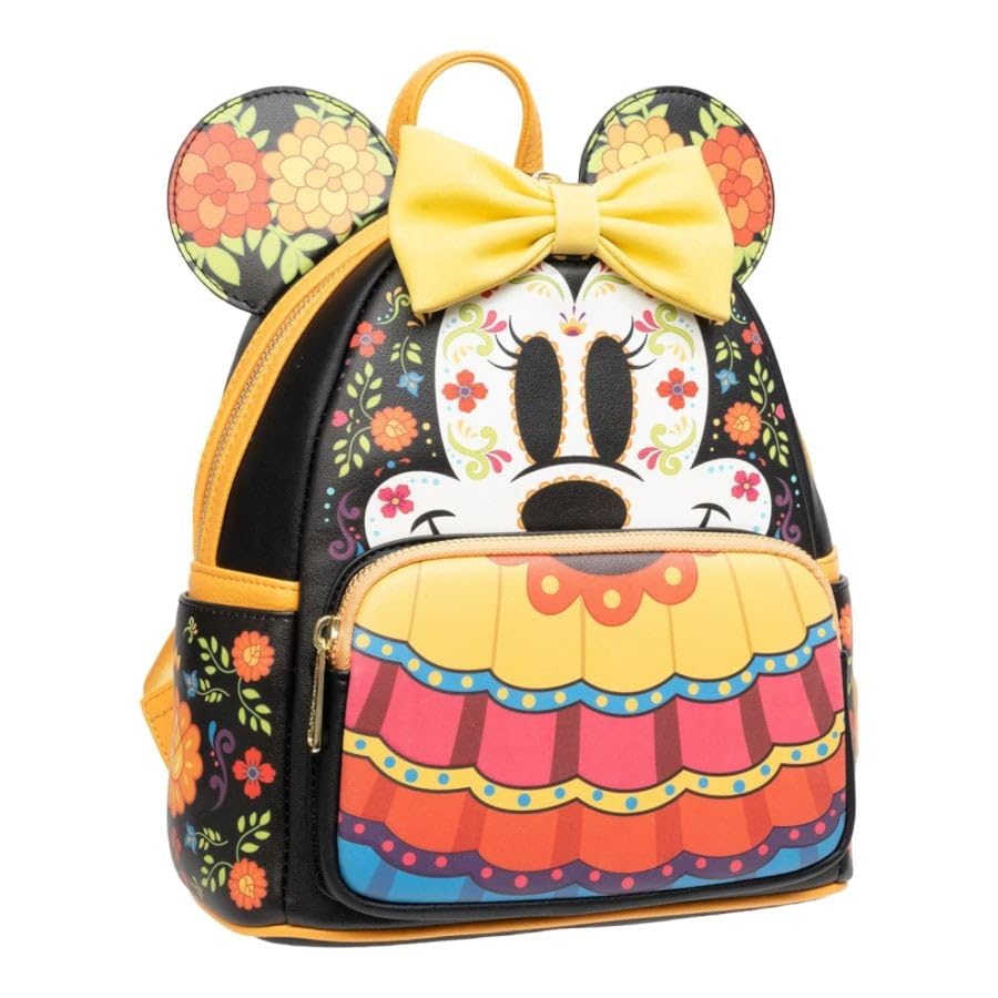 Loungefly Minnie Mouse Dia de los Muertos Sugar Skull Mini-Backpack