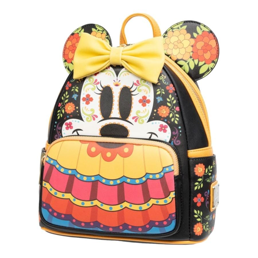 Loungefly Minnie Mouse Dia de los Muertos Sugar Skull Mini-Backpack