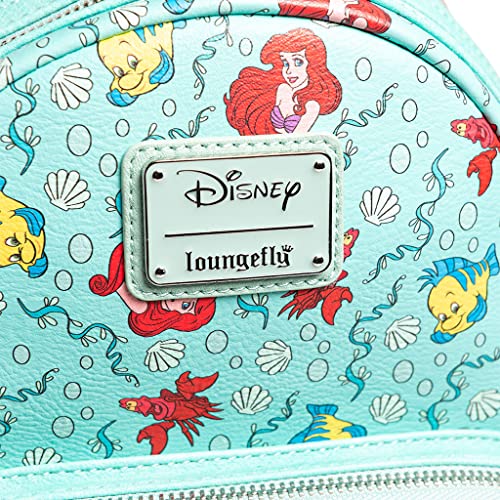 Disney Little Mermaid Fabric Ariel and Flounder Allover print Hot Pink and  Turquoise