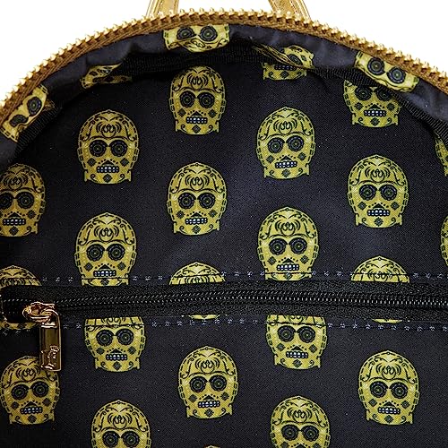 Loungefly Star Wars C-3PO Embroidered Day of the Dead Cosplay Womens Double Strap Shoulder Bag Purse
