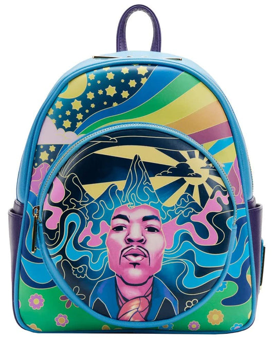 Loungefly Jimi Hendrix Psychedelic Landscape Zip Mini Backpack