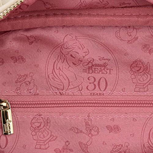 Loungefly Crossbody Bag Beauty And The Beast Rose Official Disney White
