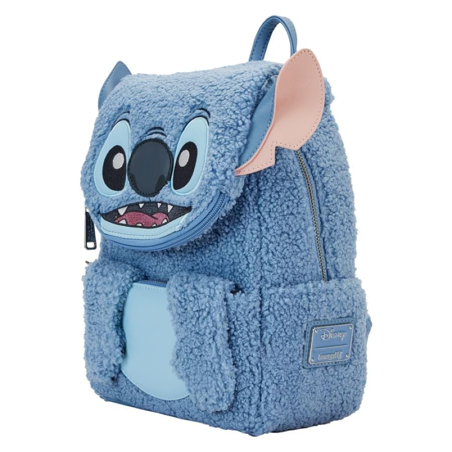 Loungefly Disney Stitch Plush Sherpa Double Strap Shoulder bag