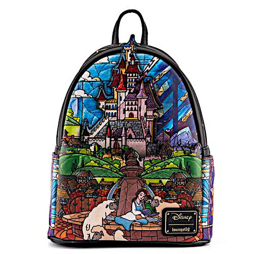 Loungefly Disney Princess Castle Series Beauty And The Beast Belle Mini Backpack