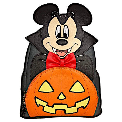 EXCLUSIVE DROP: Loungefly Vampire Mickey Pumpkin Glow Mini Backpack - 9/21/22