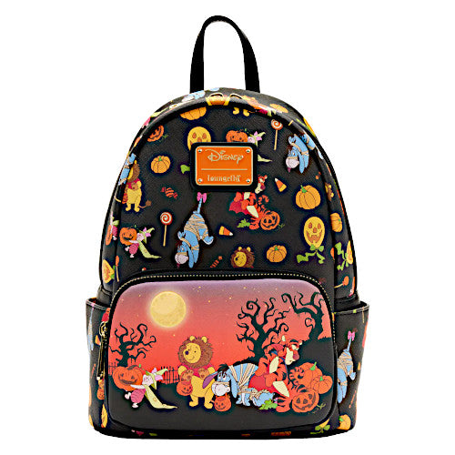 Loungefly Winnie The Pooh Halloween Group Glow Mini Backpack