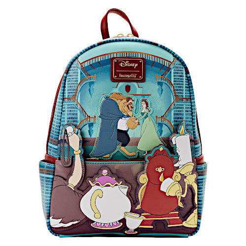 Loungefly Beauty And The Beast Fireplace Scene Mini Backpack