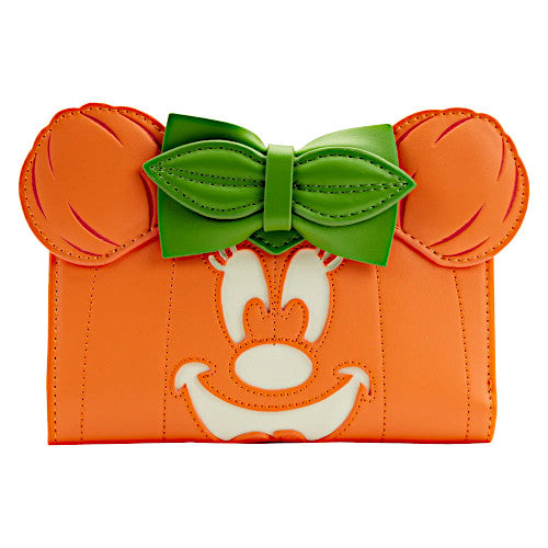 Loungefly Minnie Mouse Glow In The Dark Pumpkin Wallet