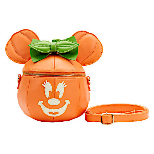Loungefly Minnie Mouse Glow In The Dark Pumpkin Crossbody Bag