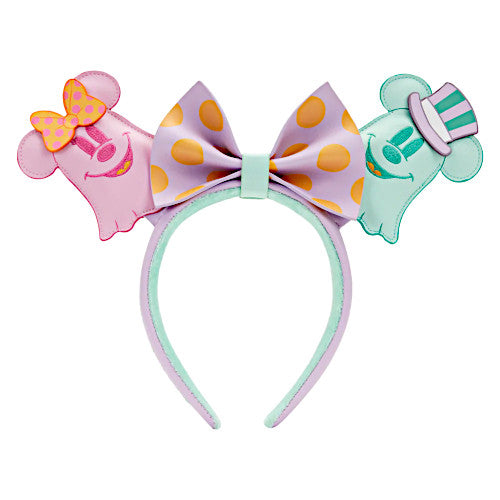Loungefly Disney Pastel Ghost Mickey & Minnie Mouse Glow Ear Headband