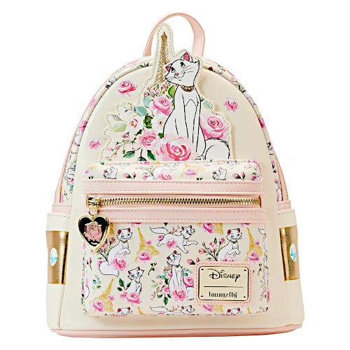 EXCLUSIVE DROP: Loungefly Aristocats Duchess In Paris Floral AOP Mini Backpack - 2/27/23