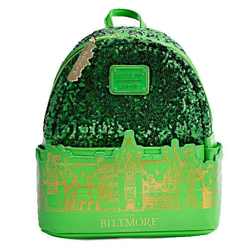 EXCLUSIVE DROP: Loungefly Biltmore Green Sequin Mini Backpack
