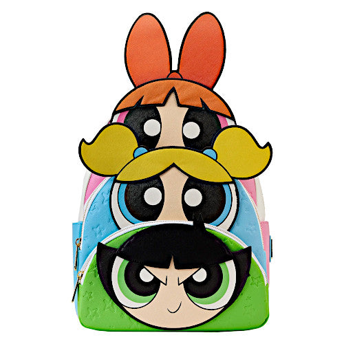 Loungefly Cartoon Network Power Puff Girls Triple Pocket Mini Backpack