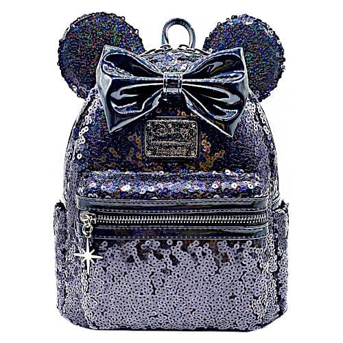 EXCLUSIVE DROP: Loungefly Disney Celestial Dreams Black Holographic Sequin Minnie Mini Backpack - 2/3/22