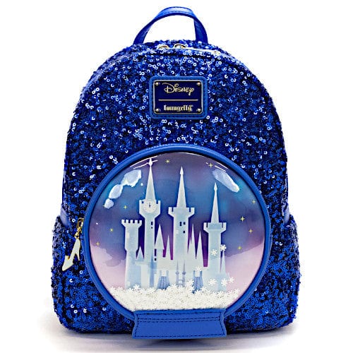 EXCLUSIVE DROP: Loungefly Disney Cinderella Castle Snow Globe Sequin Mini Backpack - 10/22/21