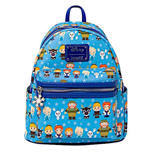 EXCLUSIVE DROP: Loungefly Disney Frozen Chibi Characters AOP Mini Backpack - 1/15/23