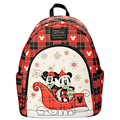 EXCLUSIVE DROP: Loungefly Disney Holiday Mickey And Minnie Mouse Sleigh Ride Mini Backpack - 9/14/22