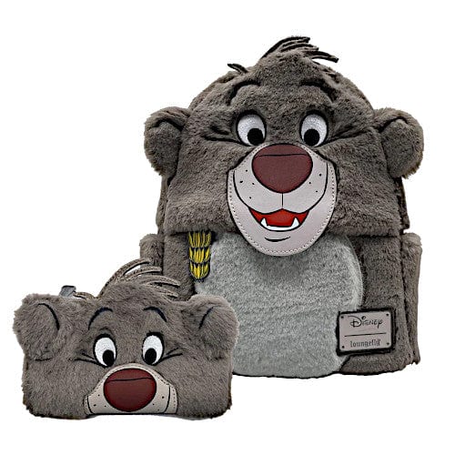 EXCLUSIVE DROP: Loungefly Disney Jungle Book Baloo Plush Cosplay Mini Backpack And Wallet Bundle - 11/19/22